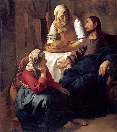 Cristo en casa de Marta y María, pintura de Johannes Vermeer